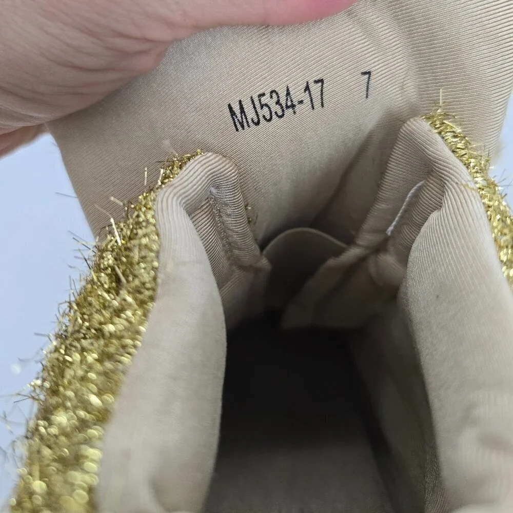 EGirl gold metallic festival stacked platform boots | WMS 7